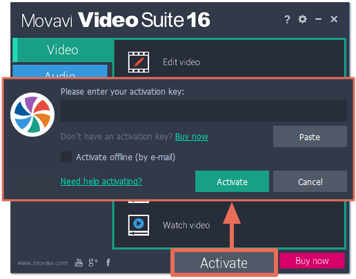 activation key for movavi video editor