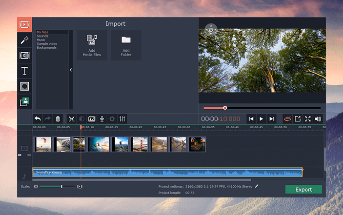 Movavi 360 Video Editor screenshot