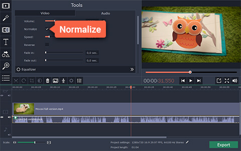 sound normalizer for mp4 movie
