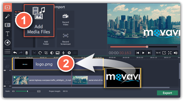 movavi video editor free trial watermark