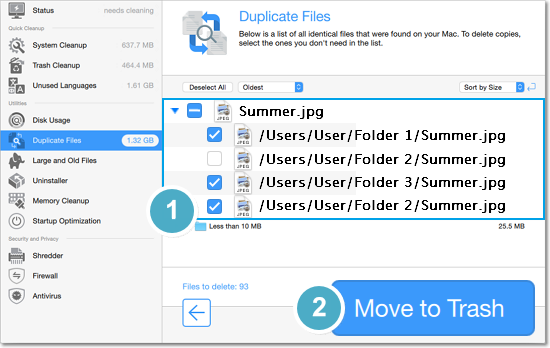 photos duplicate cleaner trash folder