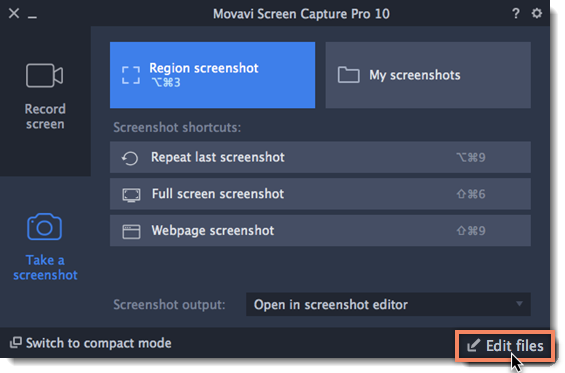 open screenshot editor in android