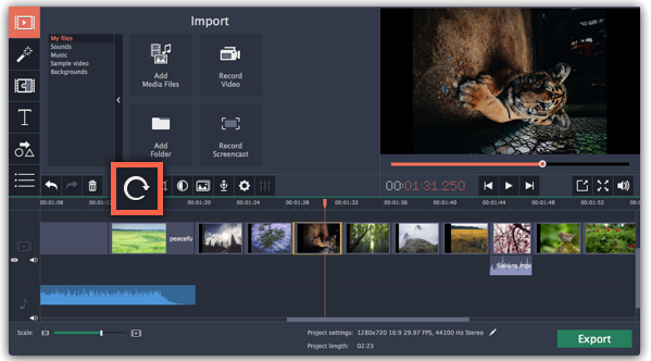 rotating video in imovie