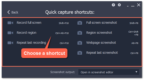 record screen on mac shortcut