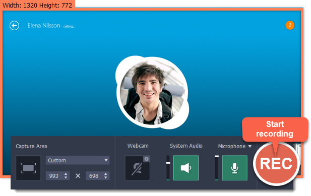 recording skype video call