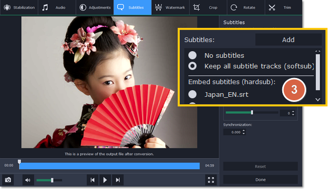 add subtitles to video