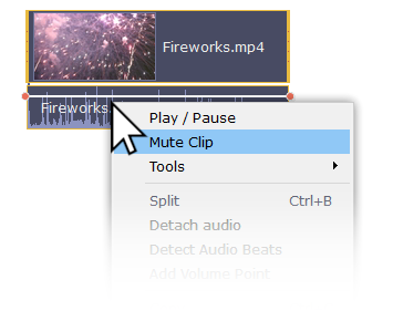 can you hide a clip in screenflow