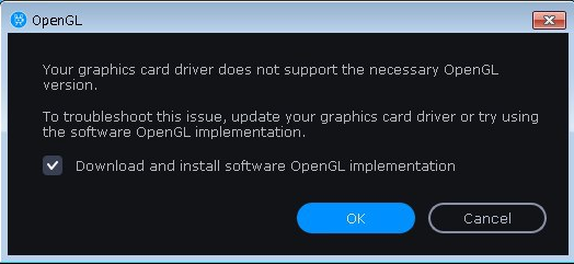 install a driver providing opengl 2.0